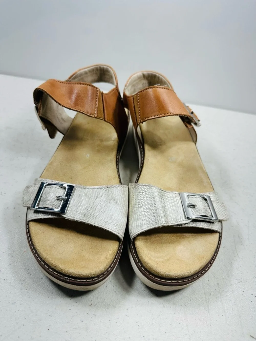 REMONTE BY RIEKER WOMEN'S ANKLE STRAP WEDGE HEEL SANDALS, SIZE EU 36